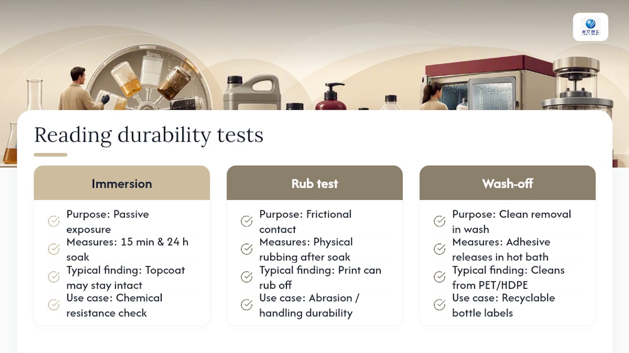 How Do You Read a Label's Durability Test Data? — overview diagram