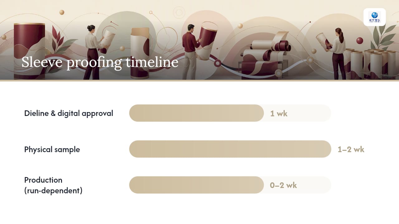Sleeve packaging proofing timeline stages