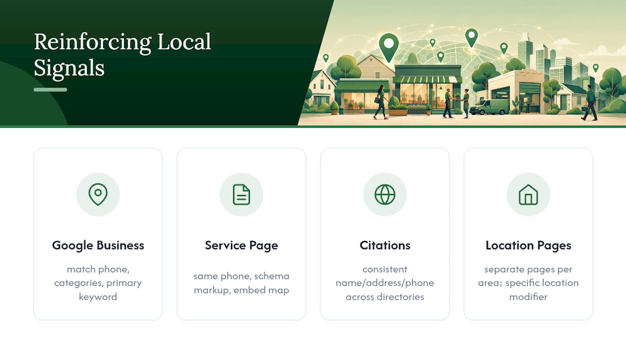 Local SEO consistency across business signals