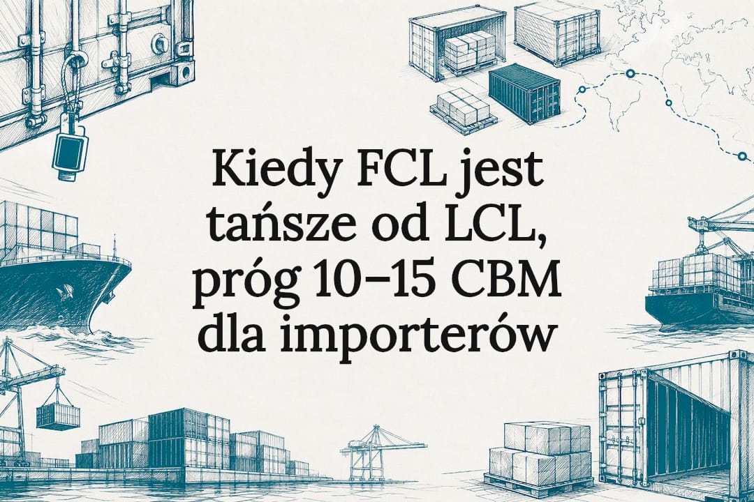 Kiedy FCL jest tańsze od LCL, próg 10–15 CBM dla importerów