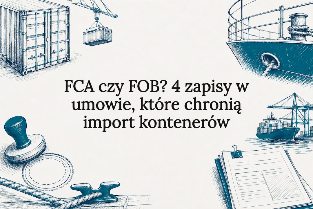 FCA czy FOB? 4 zapisy w umowie, które chronią import kontenerów