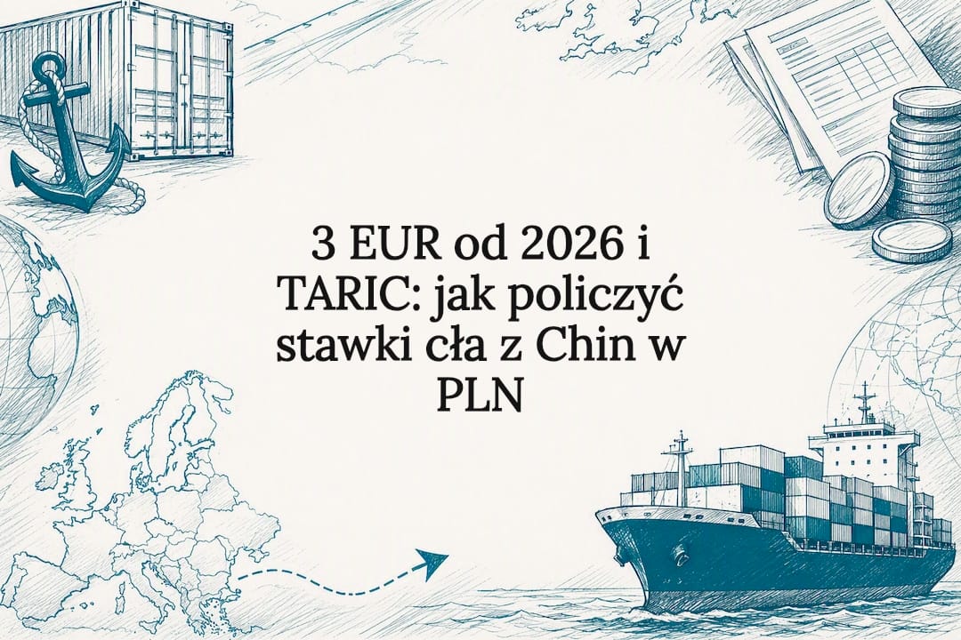 Cło z Chin w PLN: TARIC i ryczałt 3 EUR dla e-commerce