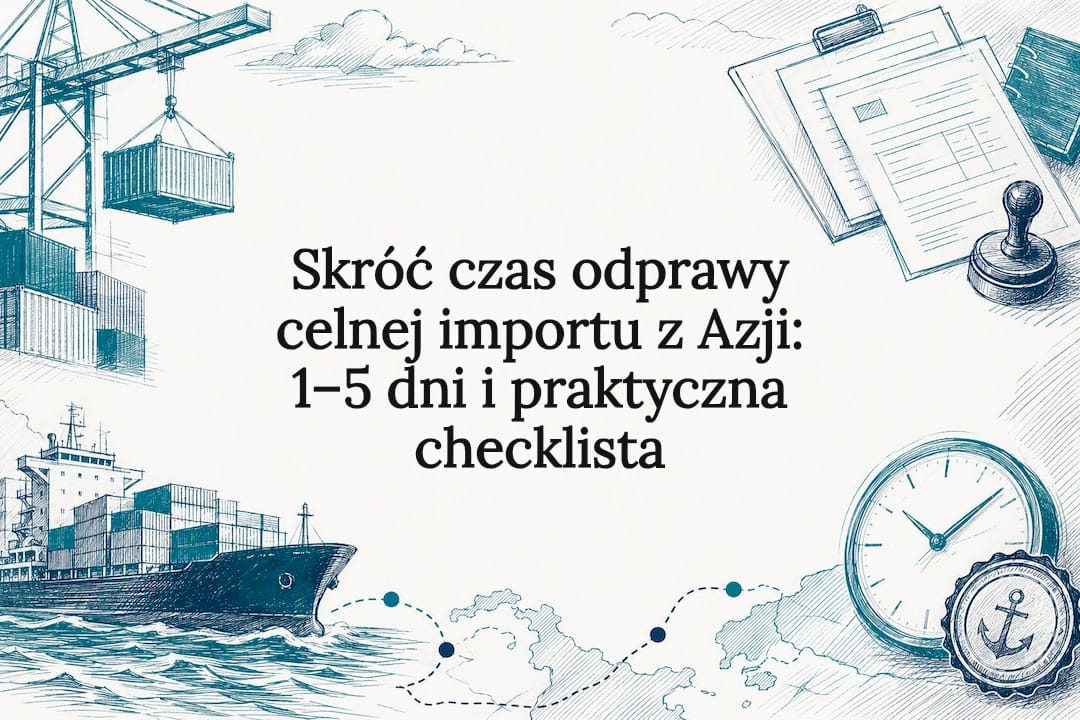 Ilustracja odprawy celnej przy imporcie morskim