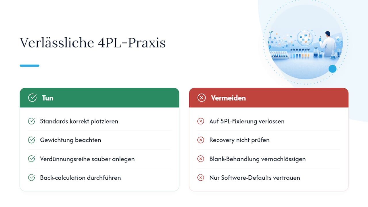 Was bedeutet verlässliche 4PL-Kalibrierung für die Laborpraxis? — overview diagram
