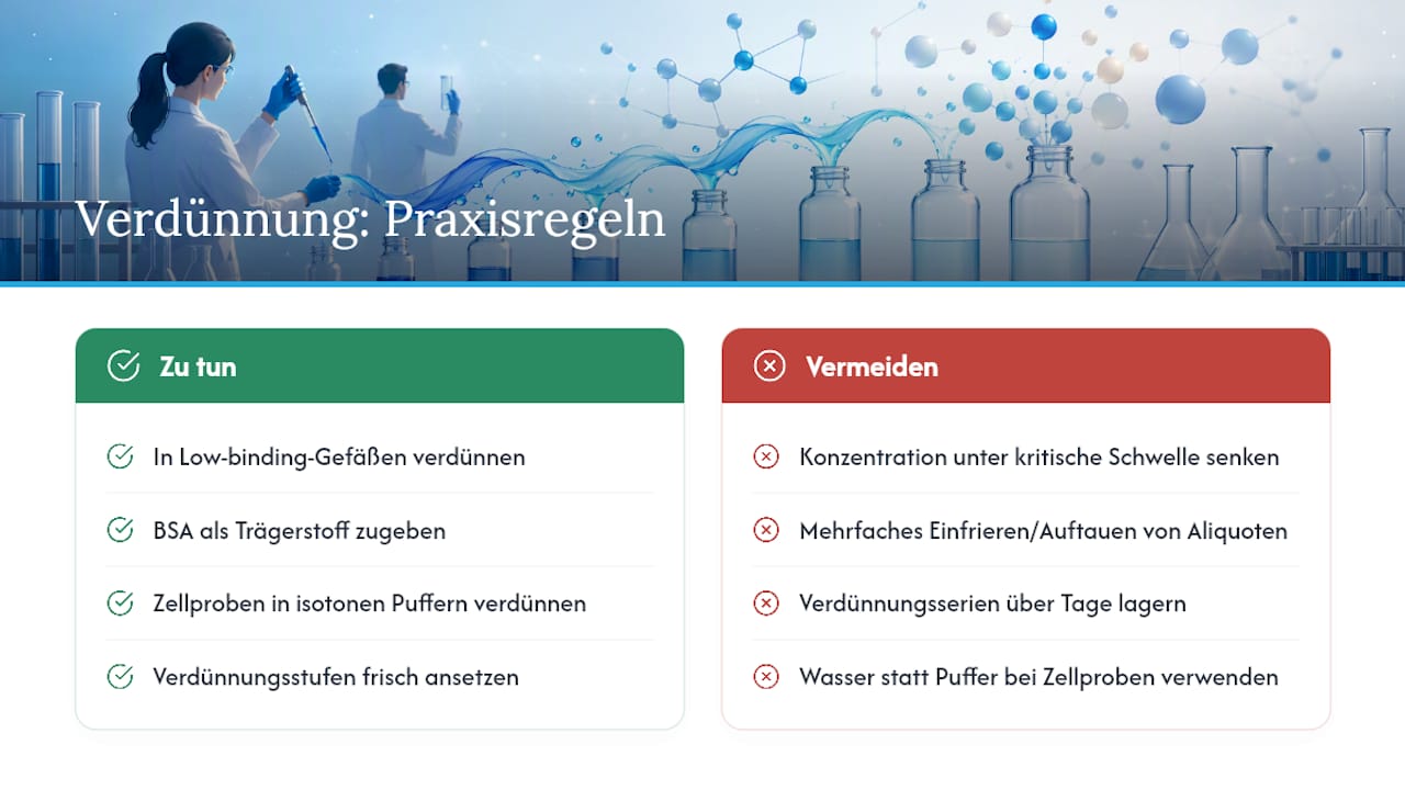 Einfluss von Verdünnung auf die Probenintegrität — overview diagram
