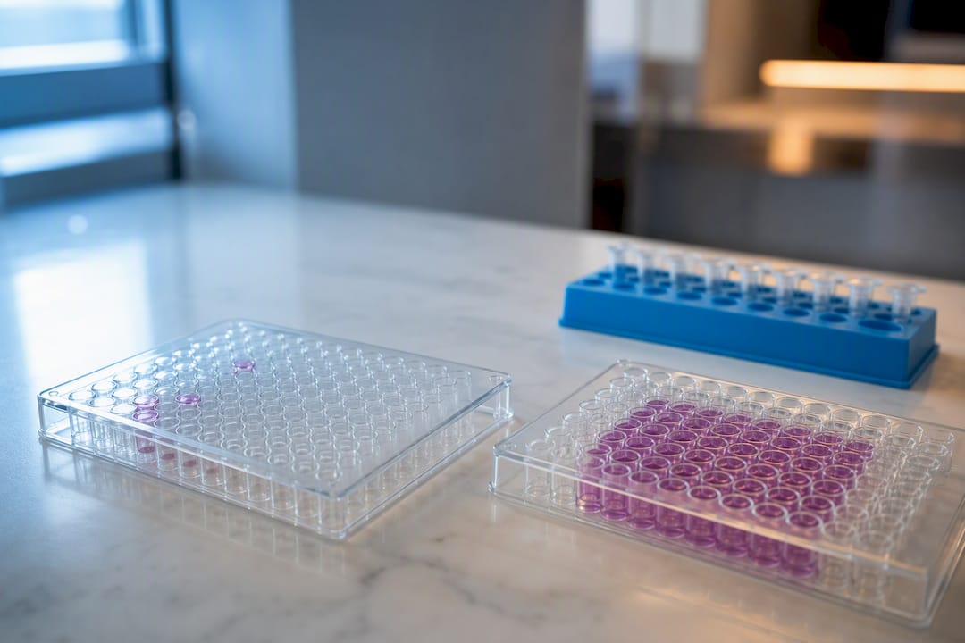Pocillos de microplaca para comparar ensayos