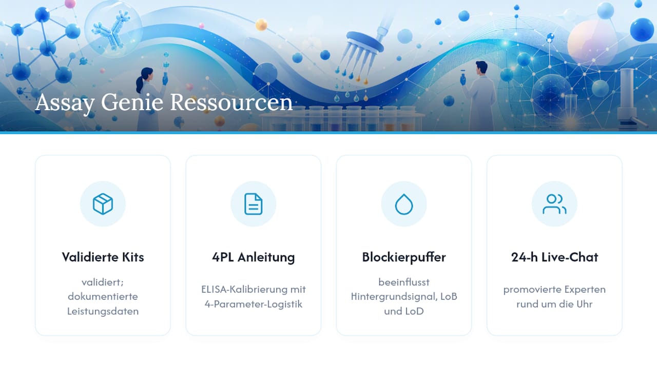 Assay Genie als Ressource für Forschende bei der LoD-Validierung — overview diagram