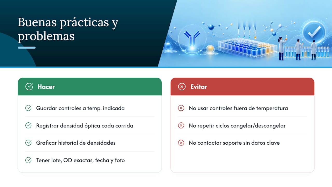 Buenas prácticas y problemas frecuentes con controles positivos — overview diagram