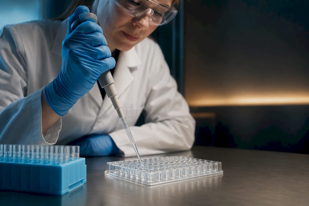 Eine Probe in eine Multiplex-Assayplatte pipettieren