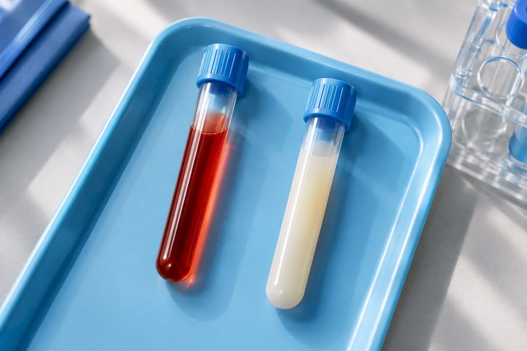 Tubes con suero hemolizado y lipémico