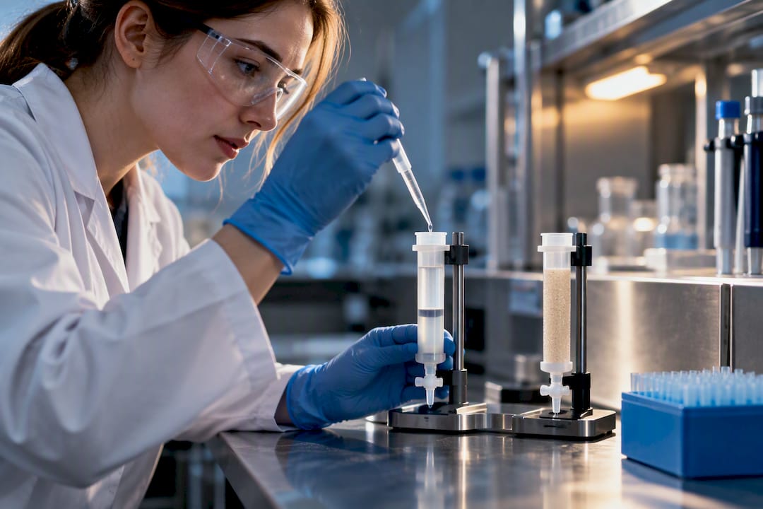 Proteinaufreinigung mit zwei Chromatographiesäulen