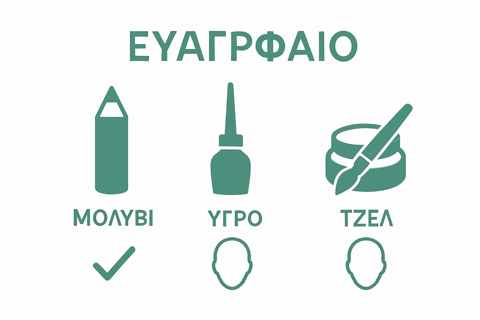 Infographic shows pencil vs. liquid vs. gel eyeliner types.