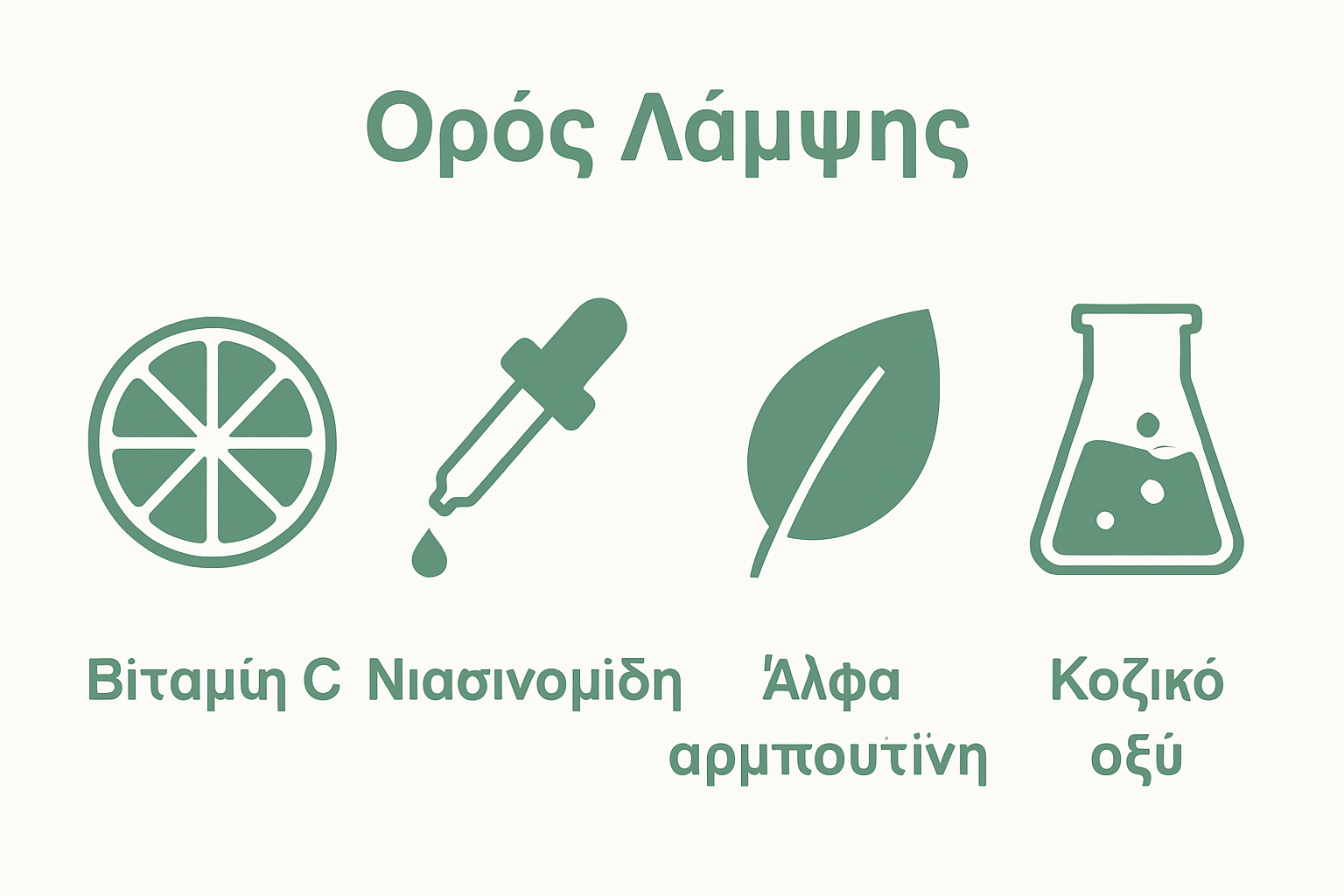 Brightening serum key ingredients visual comparison