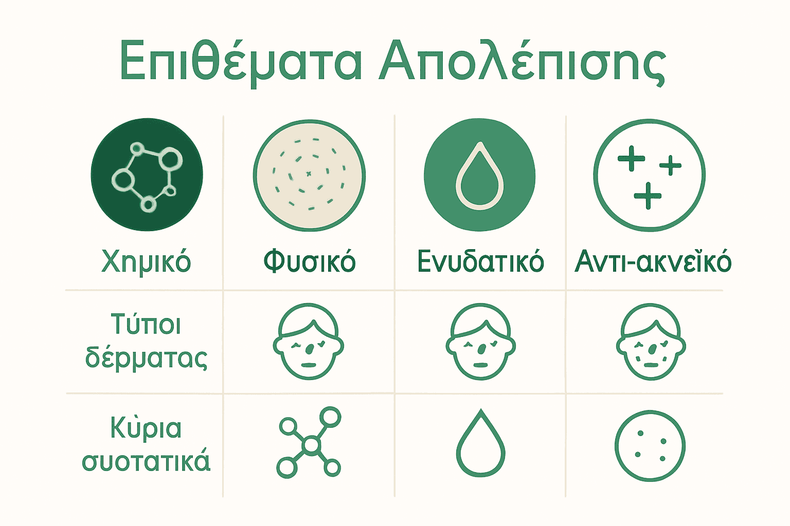 Infographic comparing types of exfoliating pads and their uses