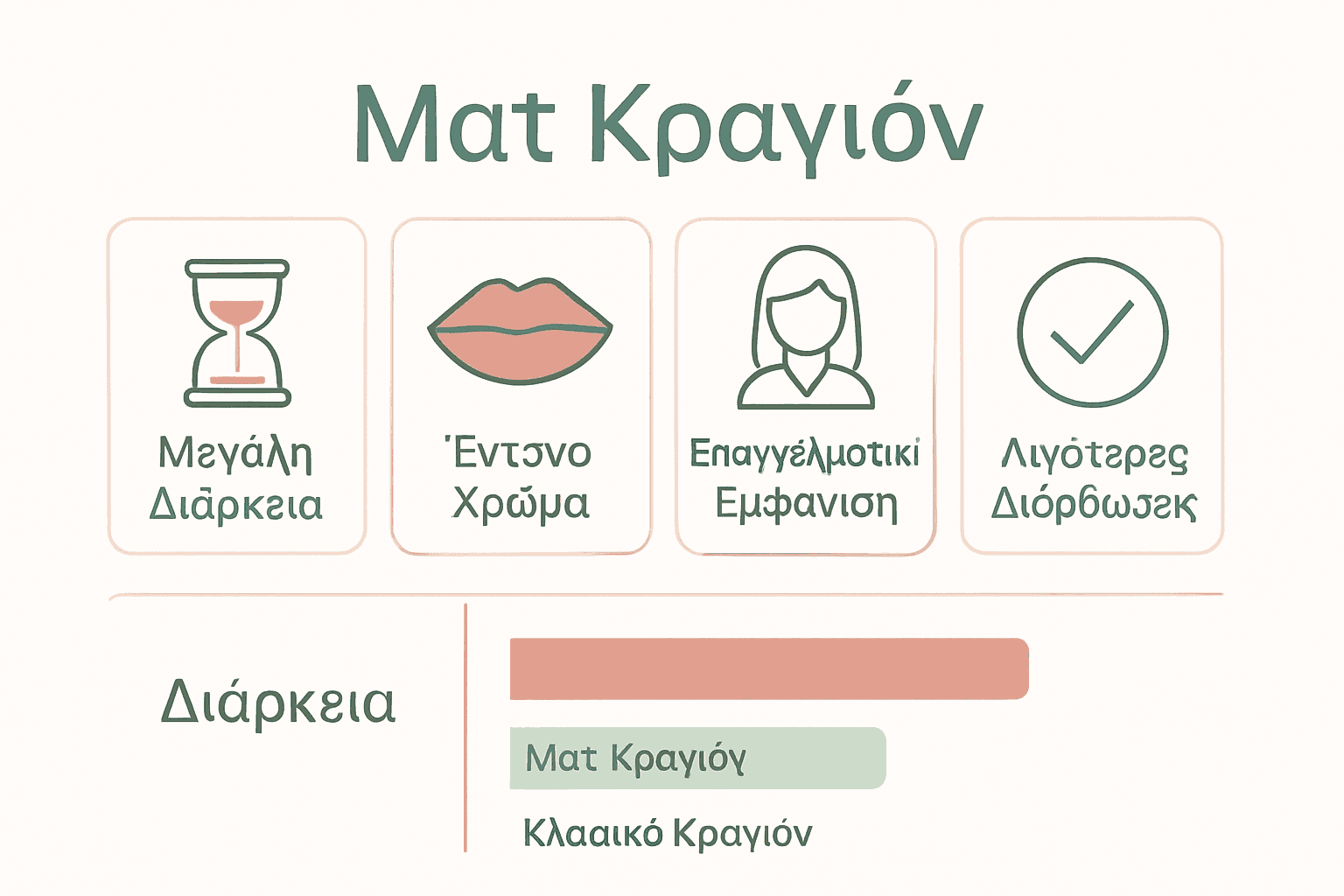 Infographic showing matte lipstick benefits versus classic lipstick.