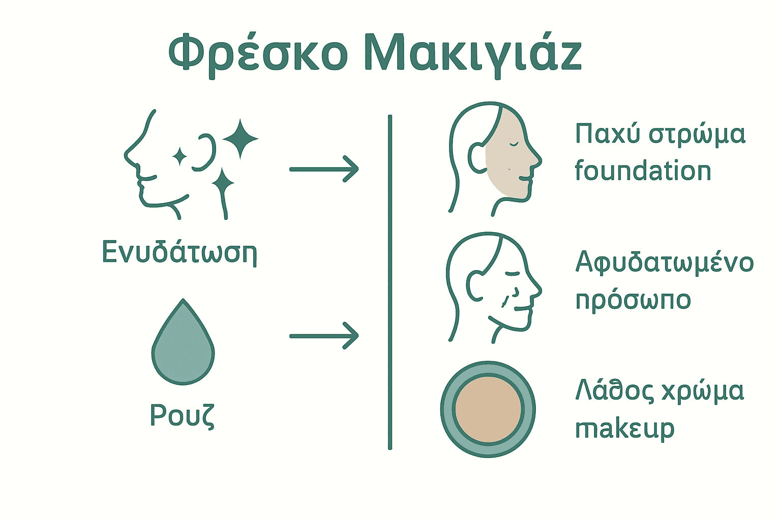 Σύγκριση φρέσκου μακιγιάζ και συνηθισμένων λαθών