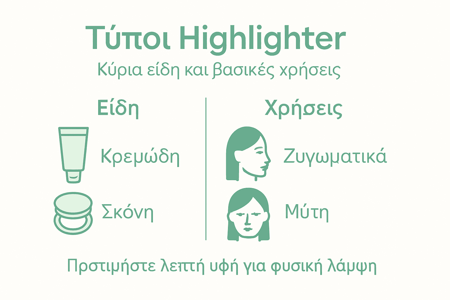 Εικονογράφηση με διαφορετικά είδη highlighter και πώς τα χρησιμοποιούμε στην καθημερινότητά μας