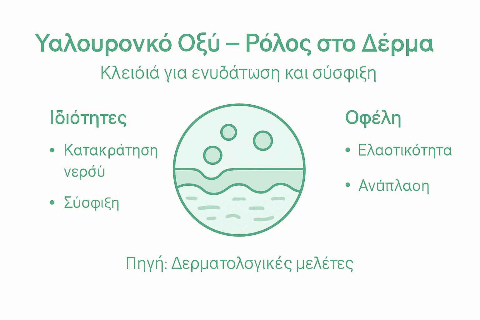 Εικονογραφημένο άρθρο: Τα οφέλη του υαλουρονικού οξέος για την επιδερμίδα