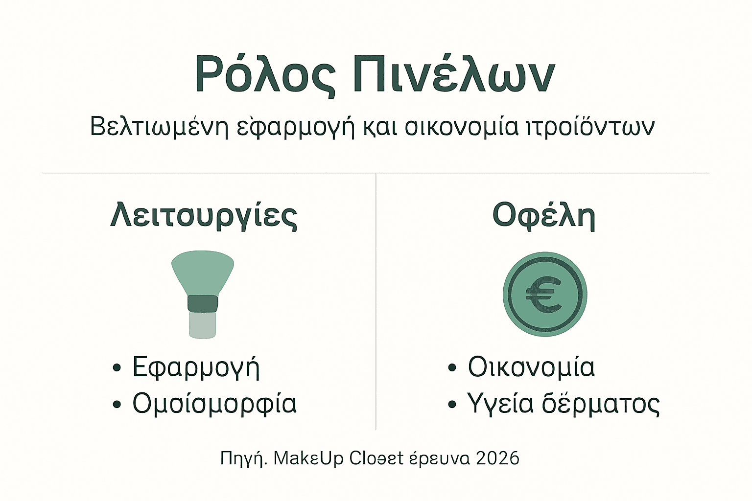 Εικονογραφημένος οδηγός με τα οφέλη και τις χρήσεις των πινέλων μακιγιάζ
