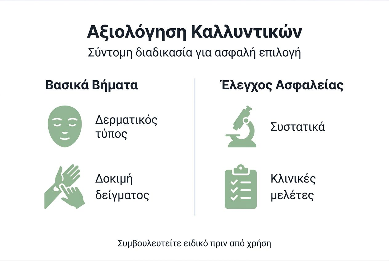 Γραφικό με τα βασικά στάδια αξιολόγησης και τα σημεία προσοχής για την ασφάλεια