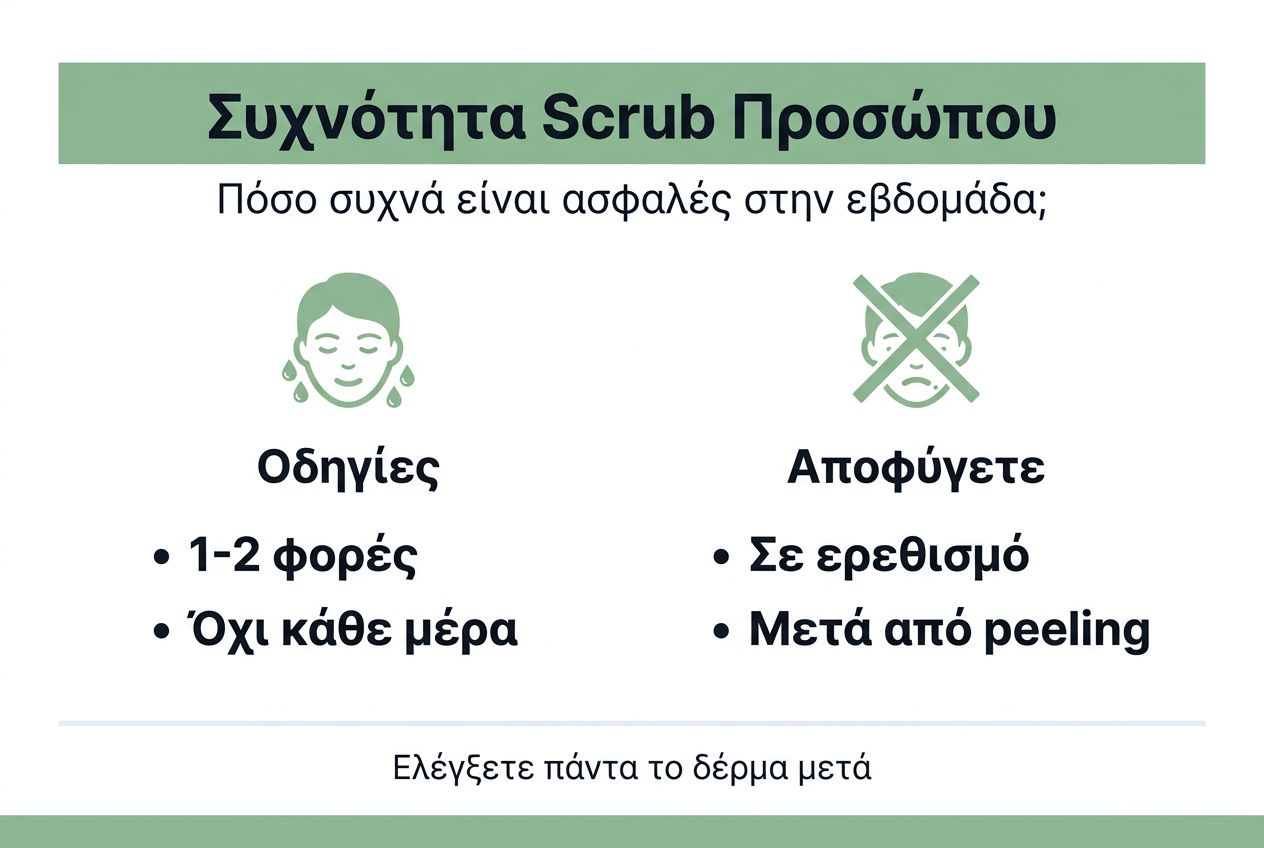 Εικονογραφημένος οδηγός για το πόσο συχνά πρέπει να κάνουμε απολέπιση και πώς να φροντίζουμε σωστά το πρόσωπό μας