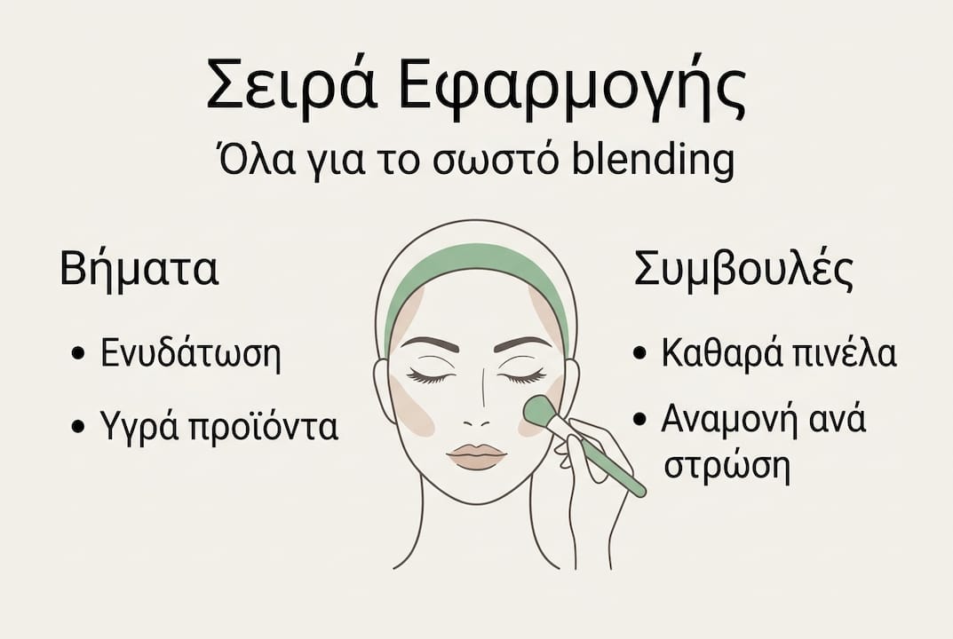 Γραφικό διάγραμμα που παρουσιάζει τη σωστή σειρά ανάμειξης και διαστρωμάτωσης