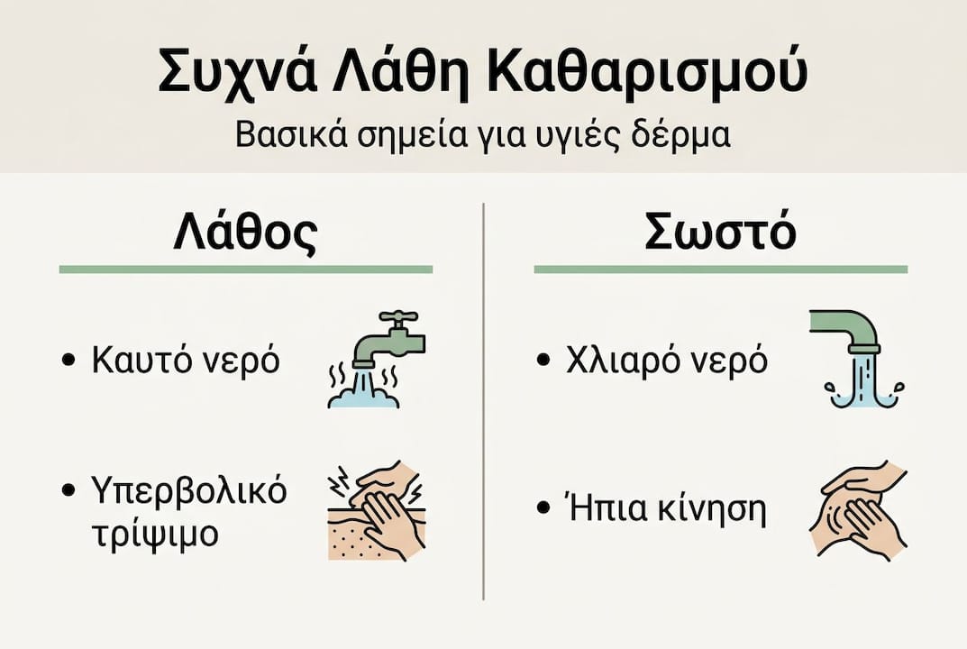 Infografικό: Τα πιο συχνά λάθη που κάνουμε στον καθαρισμό του προσώπου μας