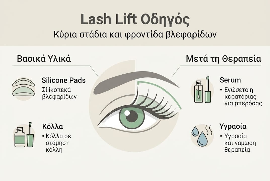 Εικονογραφημένος οδηγός με βήματα και χρήσιμες συμβουλές για το lash lift