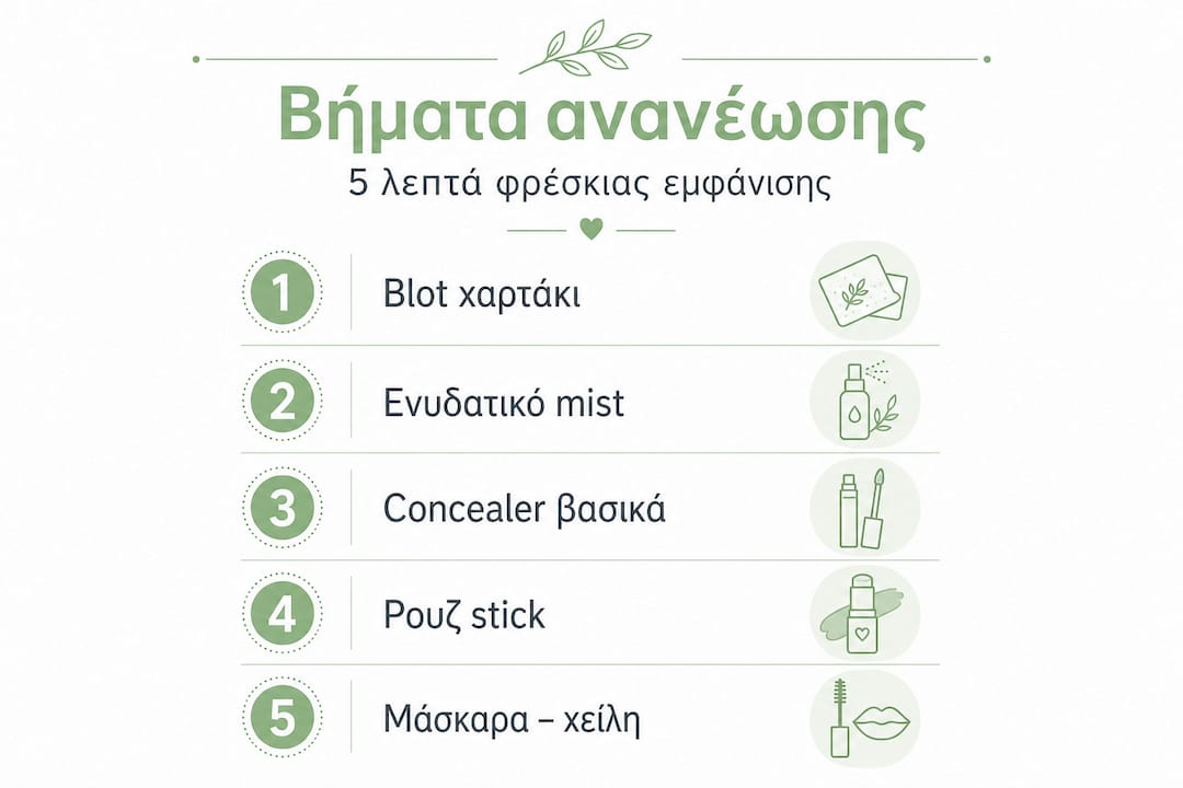 Οδηγός με τα απαραίτητα βήματα για να ανανεώσεις το μακιγιάζ σου