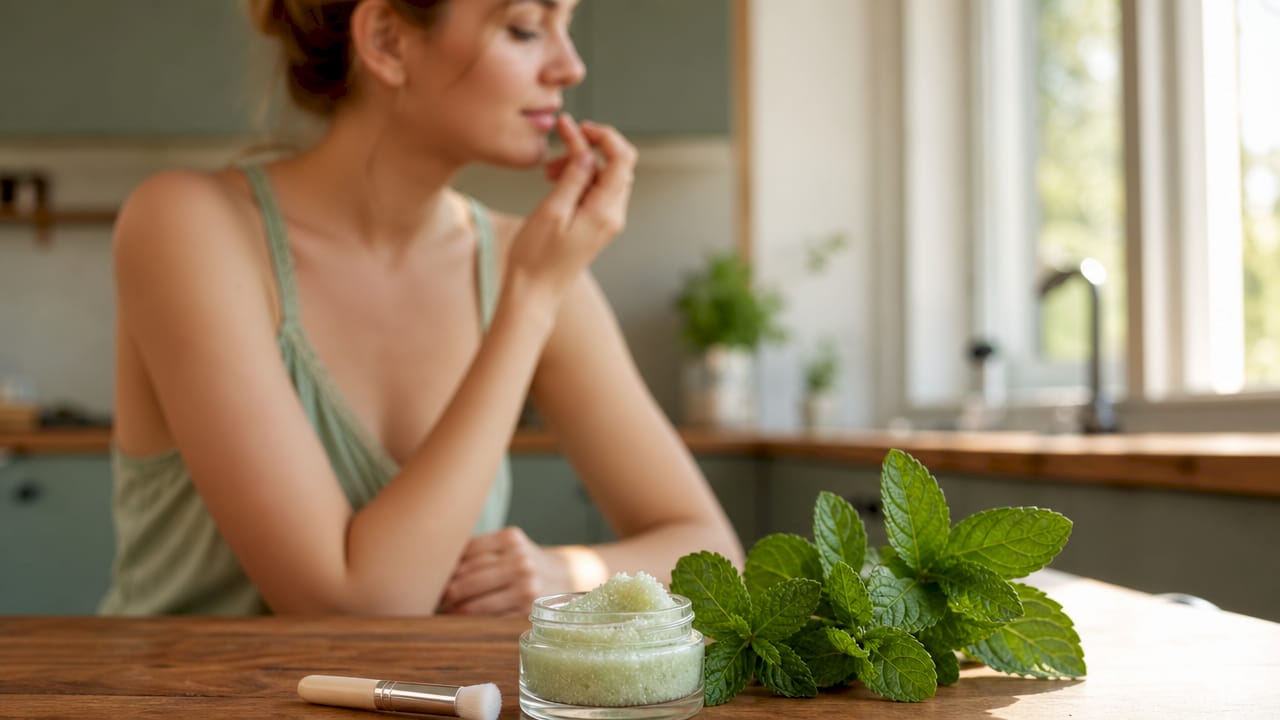 Σετ ομορφιάς με scrub χειλιών και ειδικό πινέλο εφαρμογής
