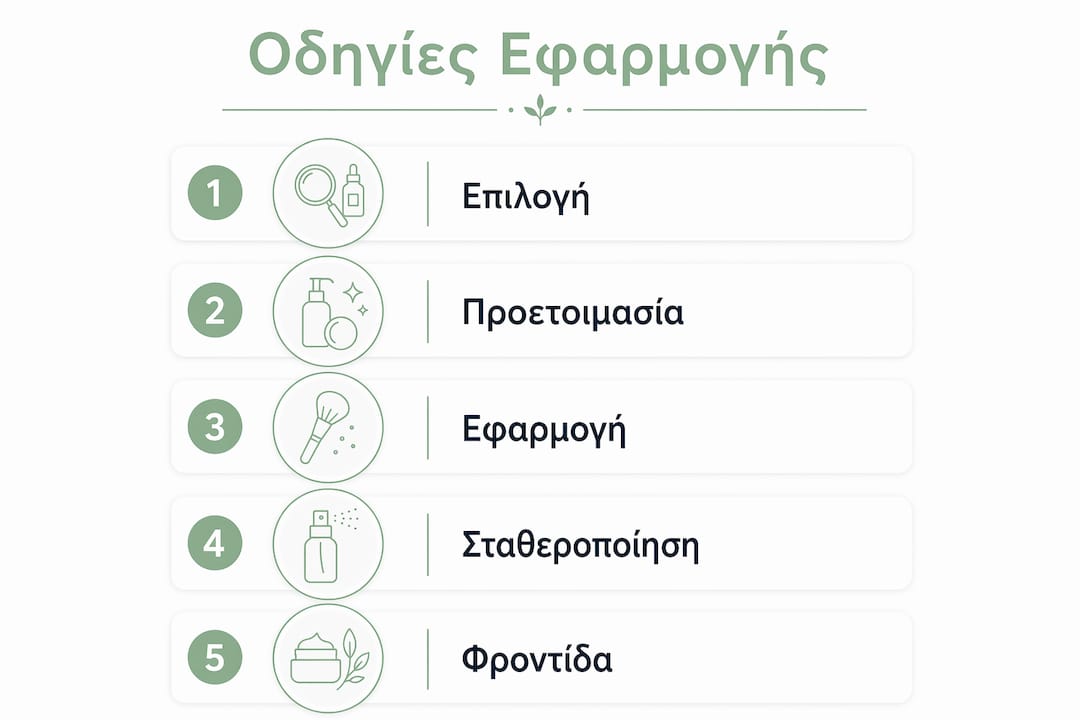 Εικονογραφημένος οδηγός με όλα τα στάδια για σωστή τοποθέτηση ψεύτικων βλεφαρίδων
