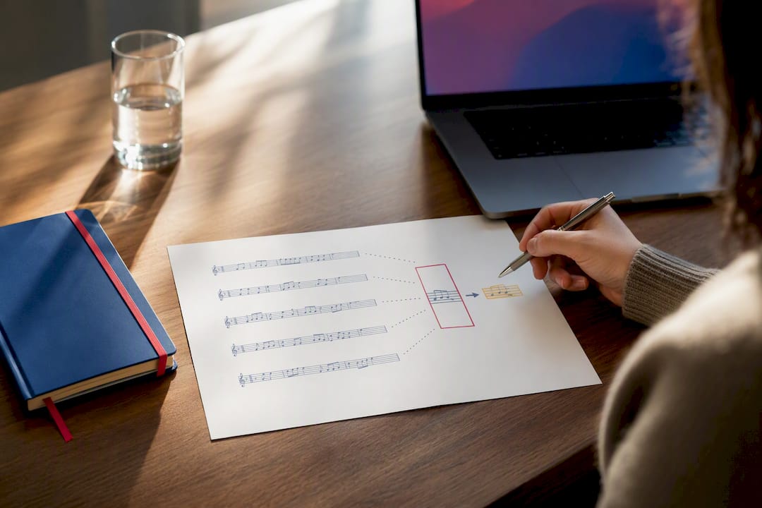 Illustration of selecting a song excerpt