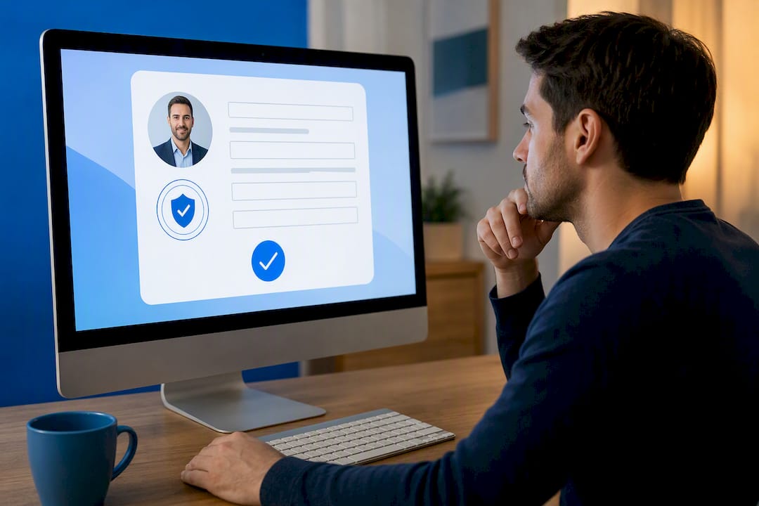 Landing page form with trust cues