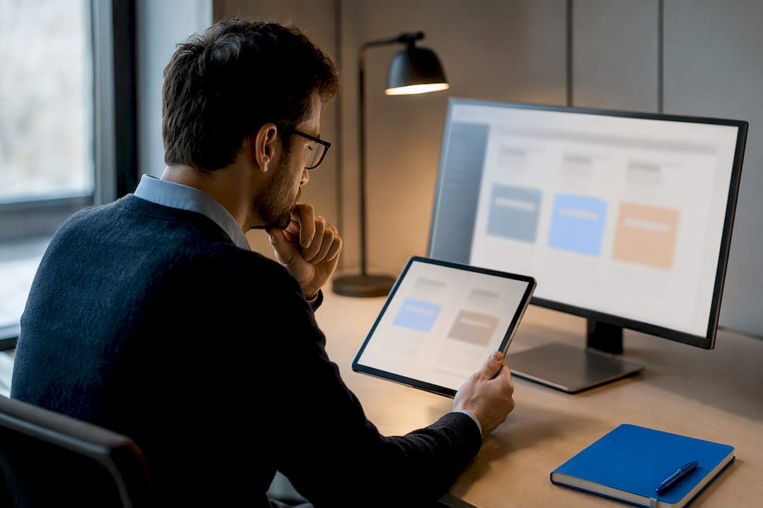 Reviewer auditing insurance ad campaign compliance