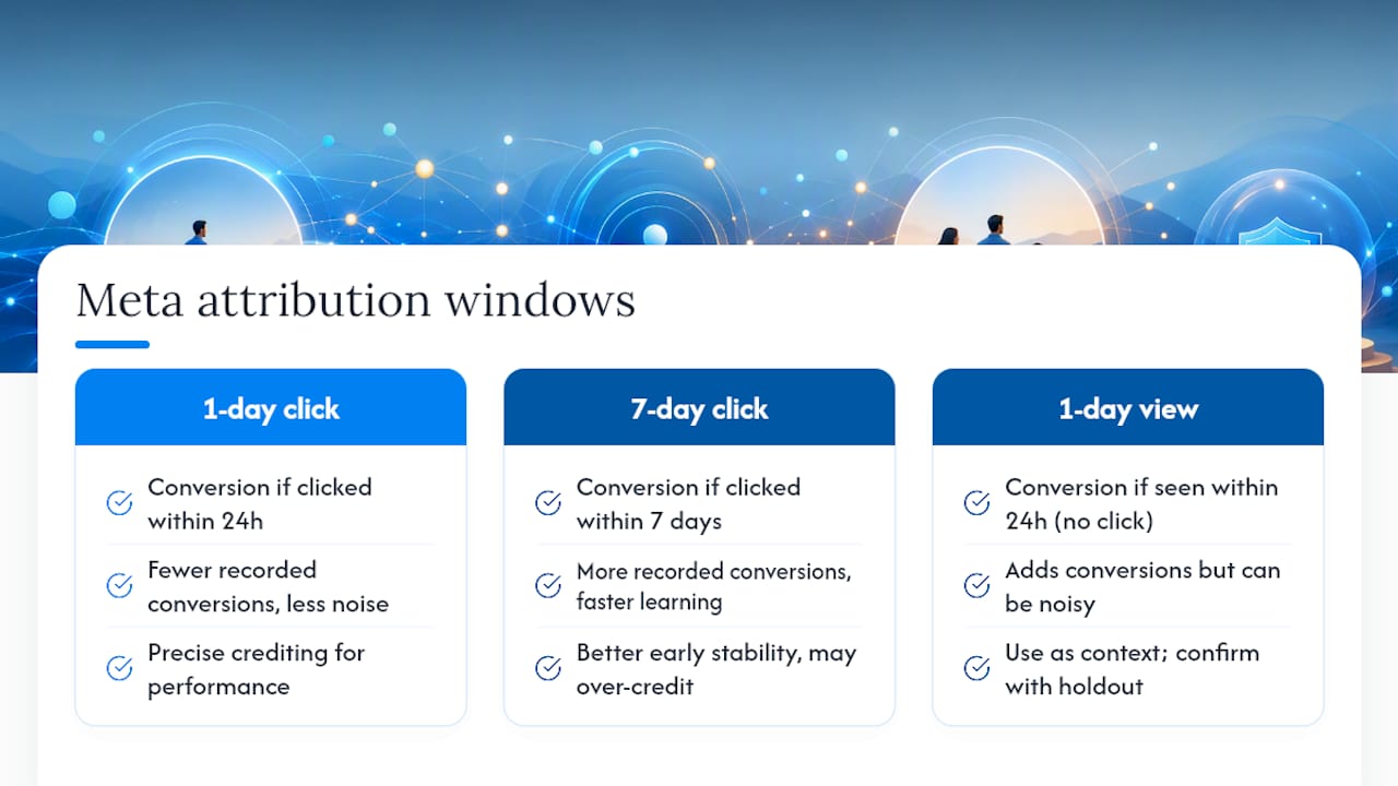 How Do Meta's Attribution Windows Actually Work? — overview diagram