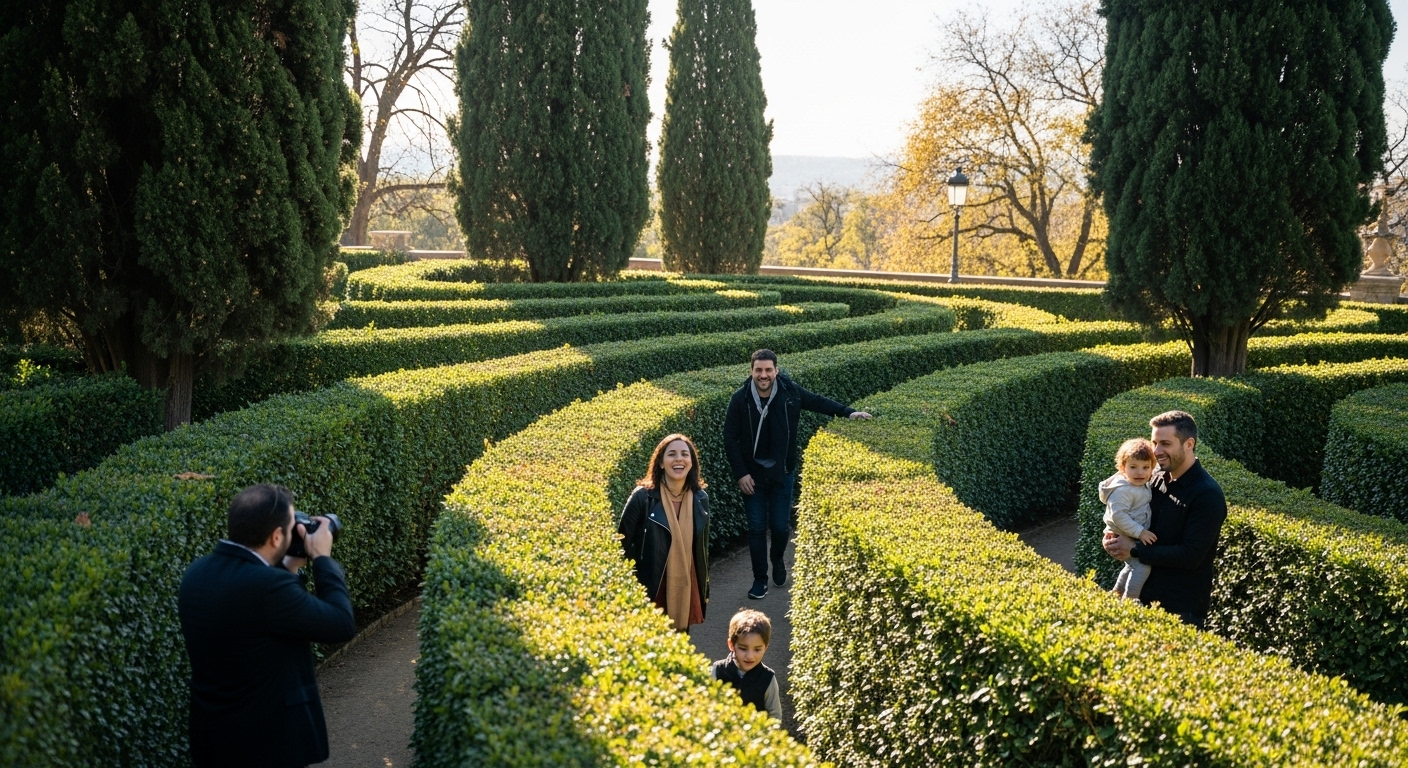 famille shooting labyrinth Barcelone