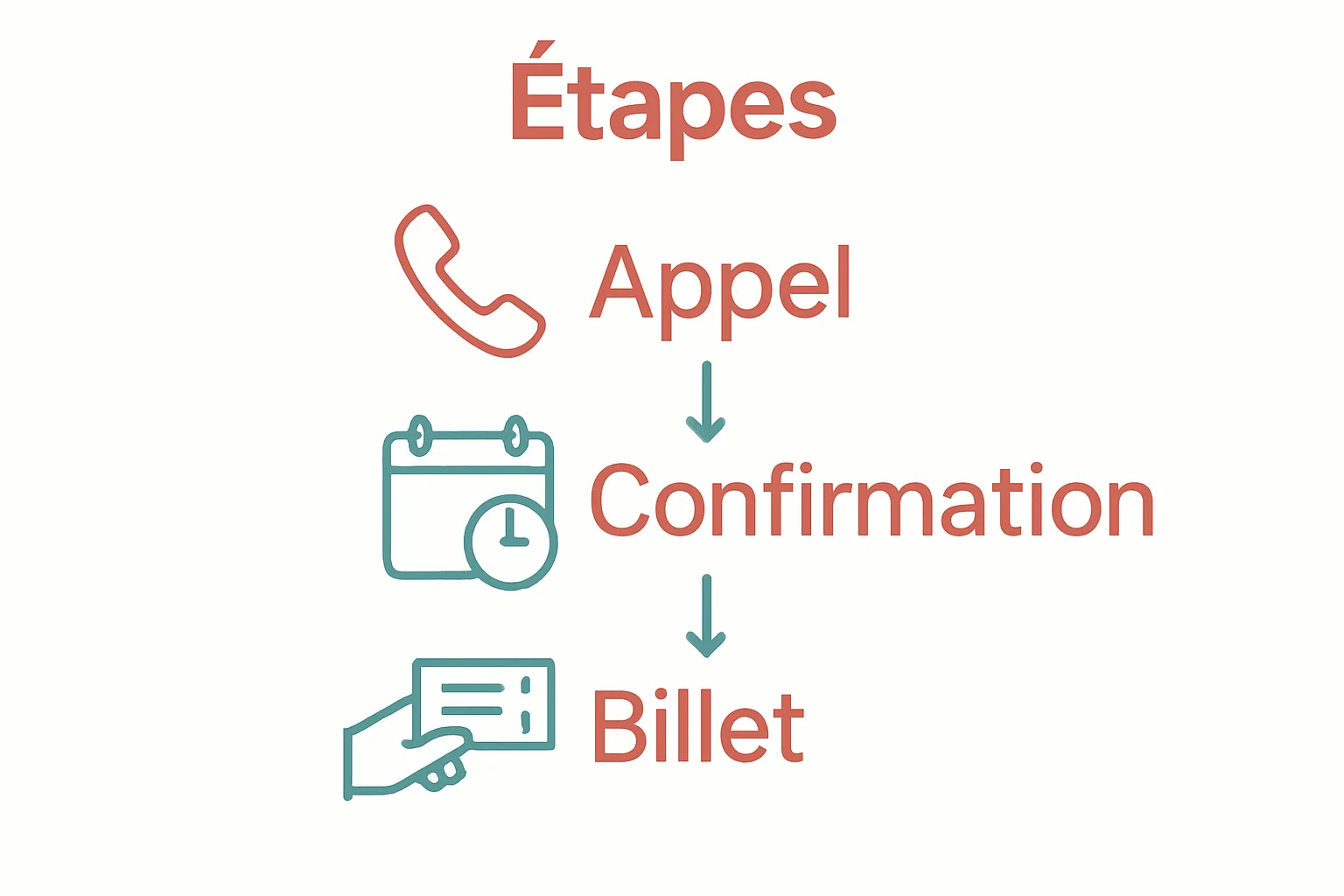 Infographie illustrant la réservation de rooftops en trois étapes