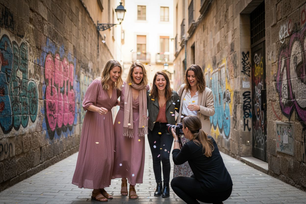 shooting photo EVJF Barcelone