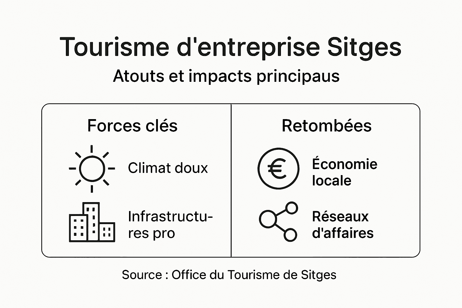 Infographie : atouts et répercussions du tourisme à Sitges