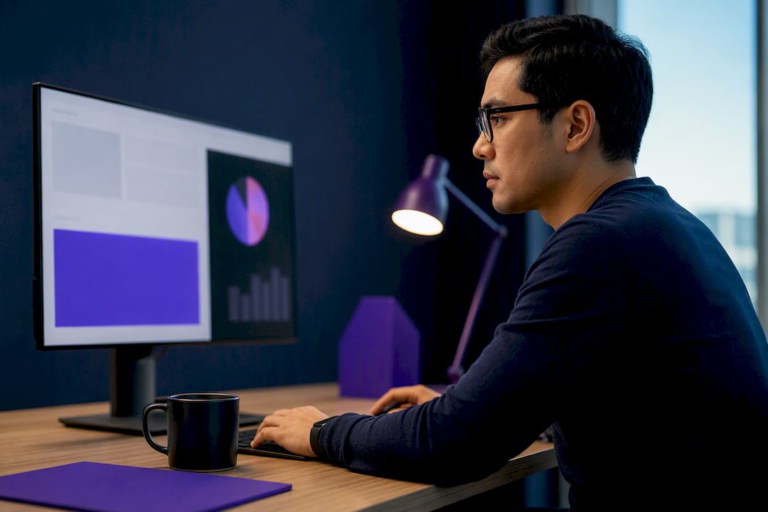 Specialist reviewing a web accessibility audit