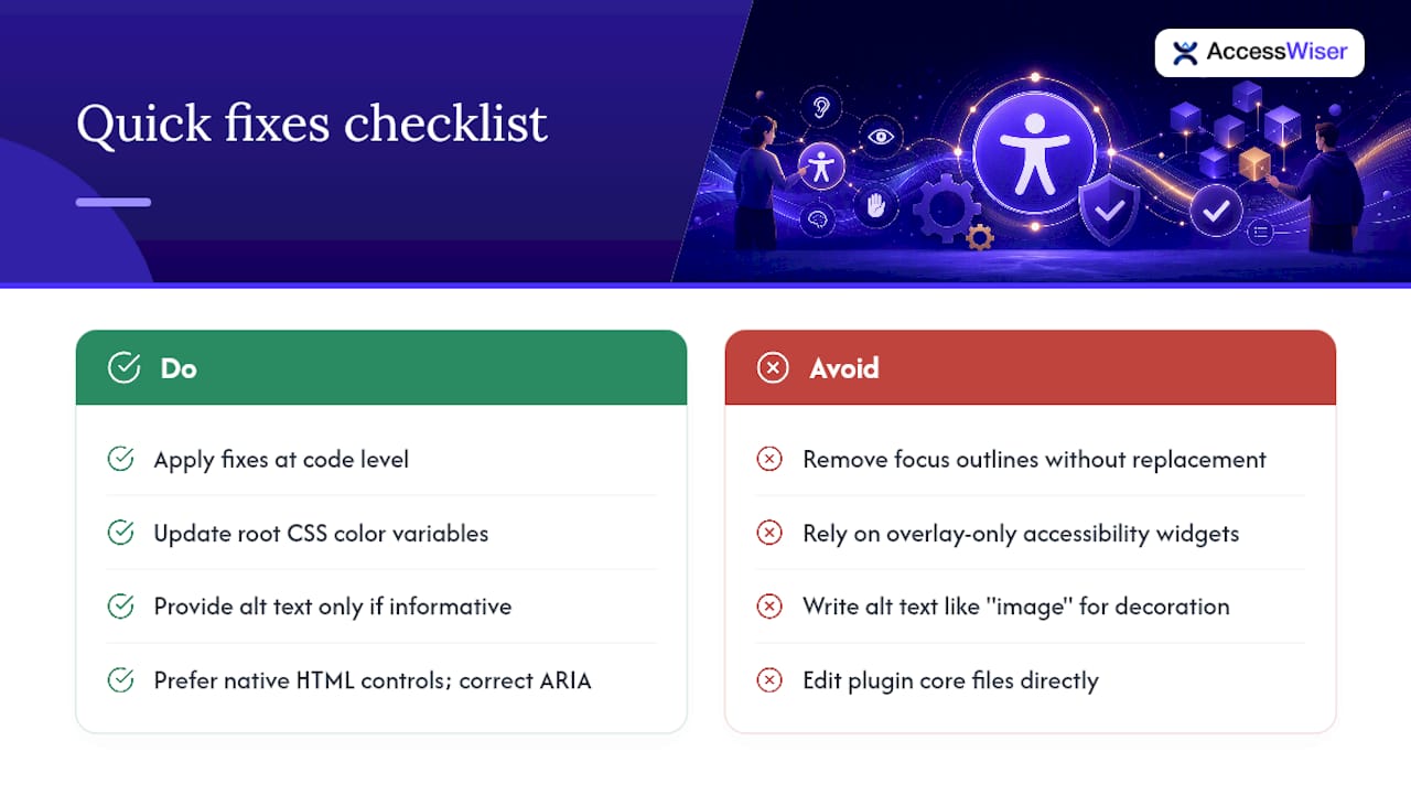 How Do You Fix Common WordPress Accessibility Errors? — overview diagram