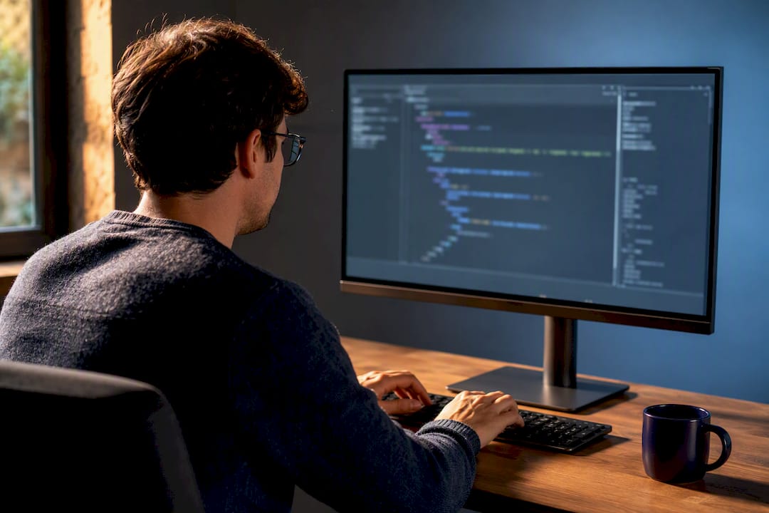 Developer editing image accessibility markup