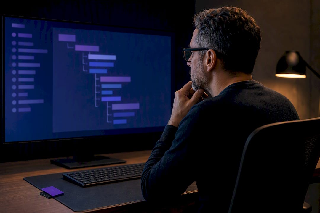 Specialist reviewing accessible PDF structure