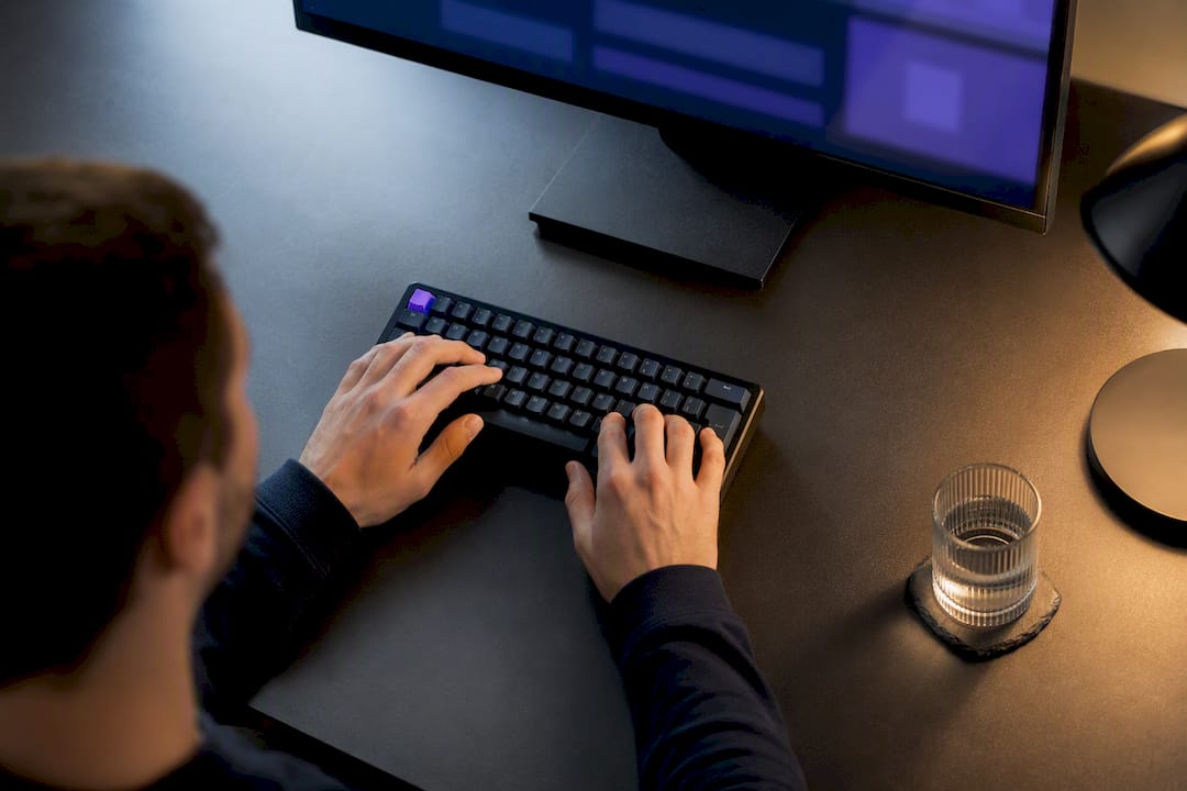 Hands testing keyboard navigation for a skip link