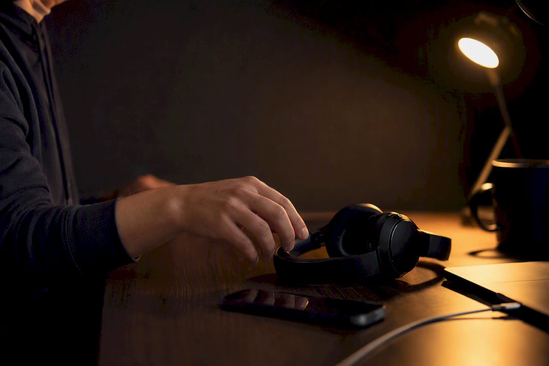 Developer desk scene emphasizing privacy