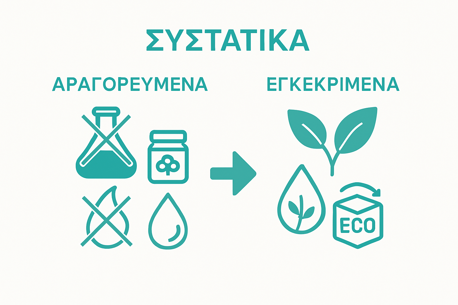 Infographic showing banned versus approved clean beauty ingredients