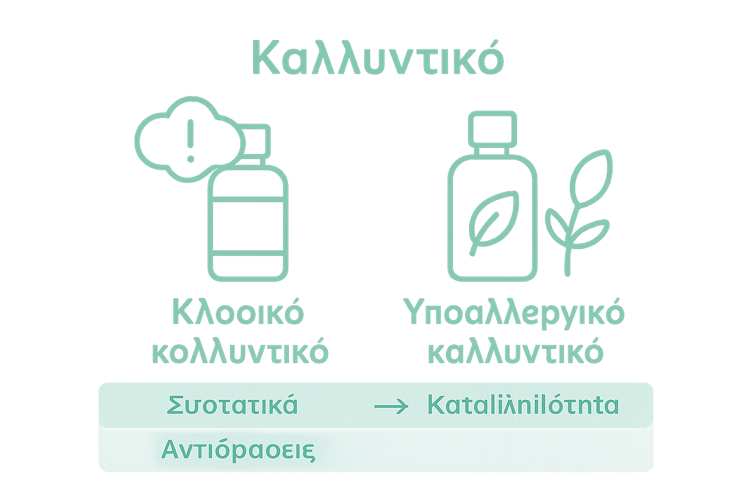 Τι είναι υποαλλεργικά καλλυντικά: Κατανόηση και Εξήγηση 2 Απλή οπτική σύγκριση υποαλλεργικού και κλασικού καλλυντικού