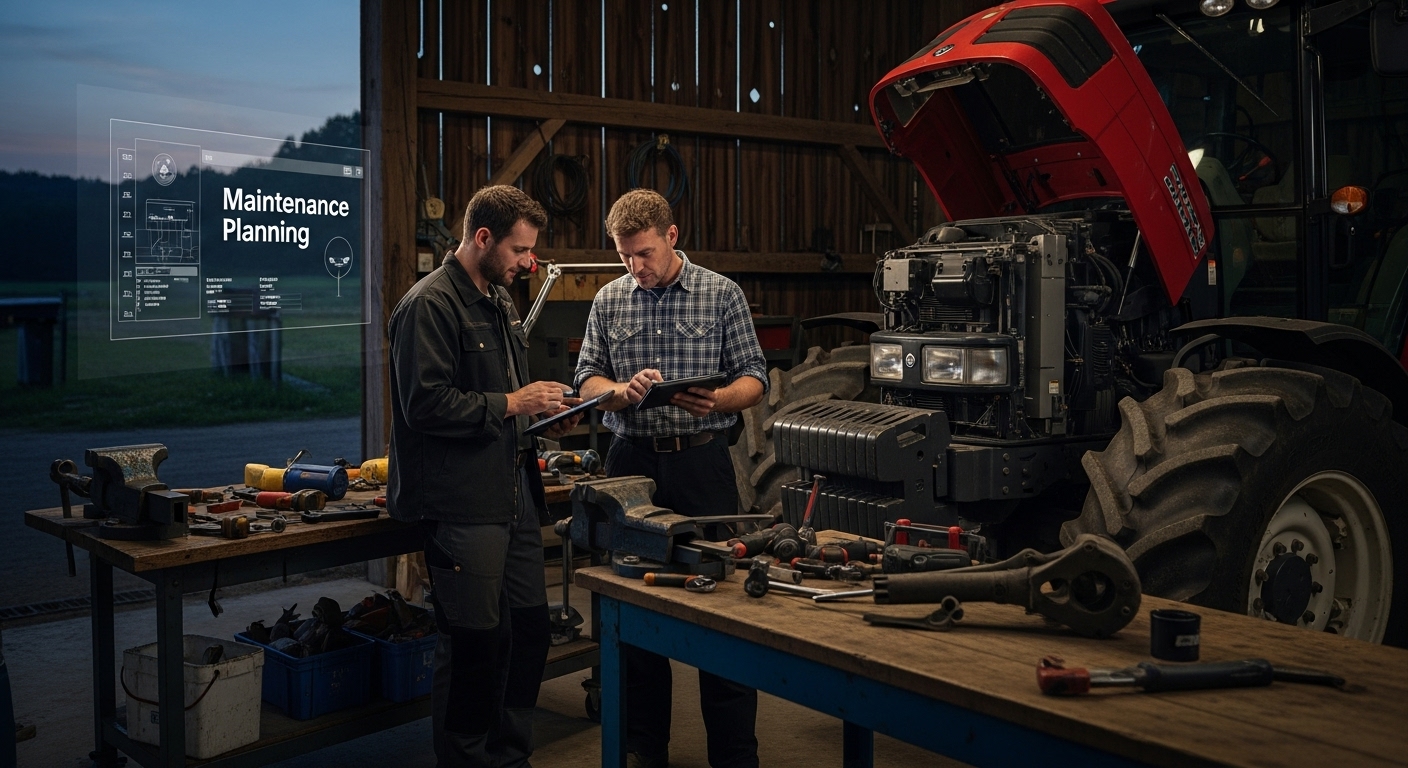 tractor maintenance teamwork
