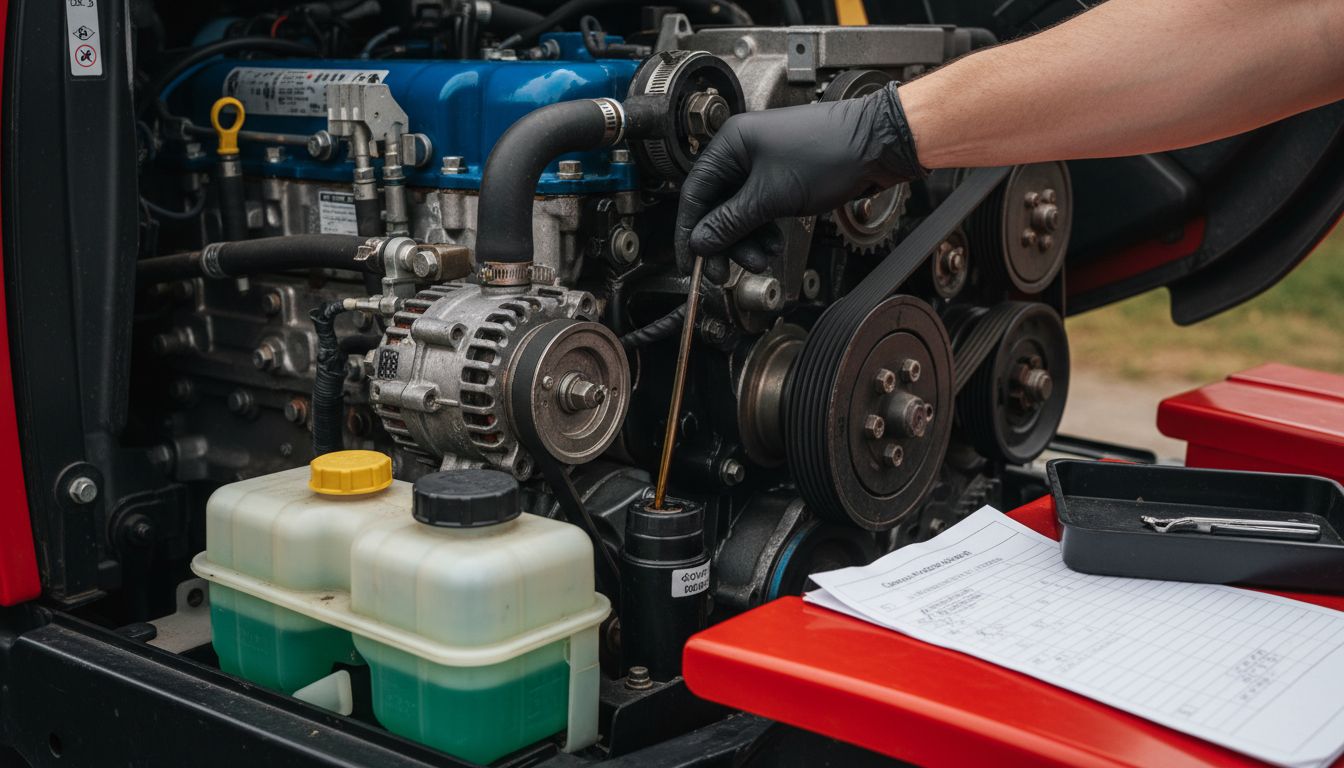 tractor engine inspection