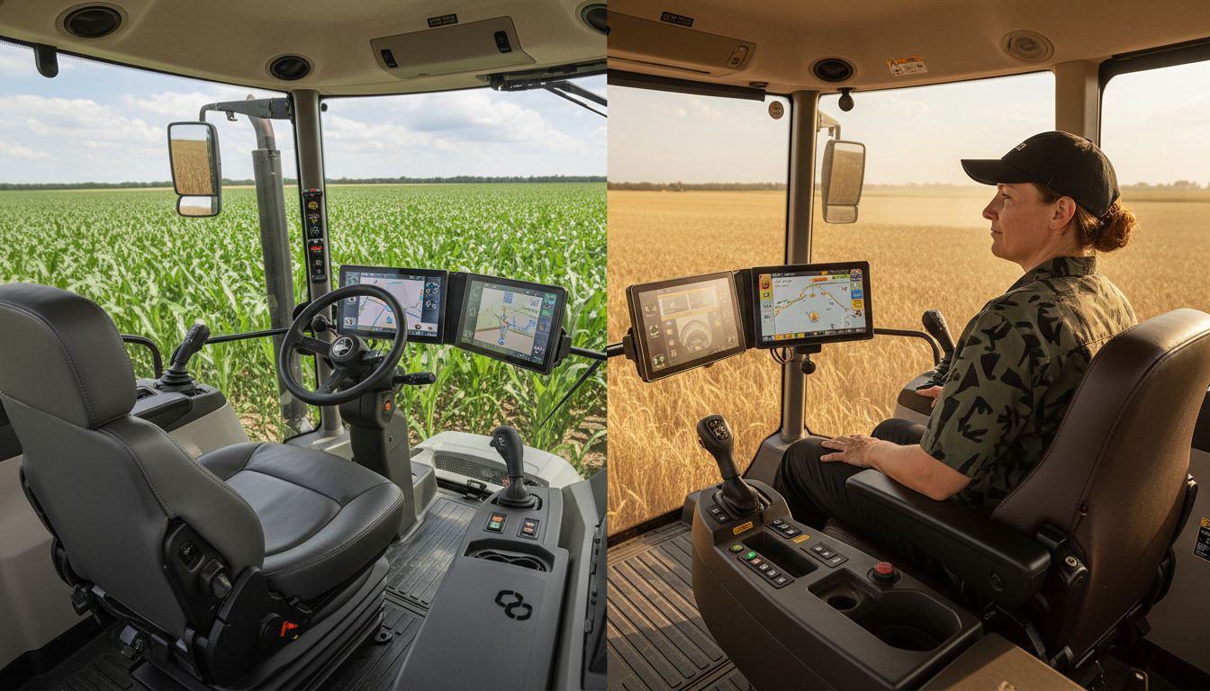tractor harvester cockpit
